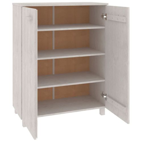 Armoire à Chaussures Blanc 85x40x108 Cm Bois De Pin