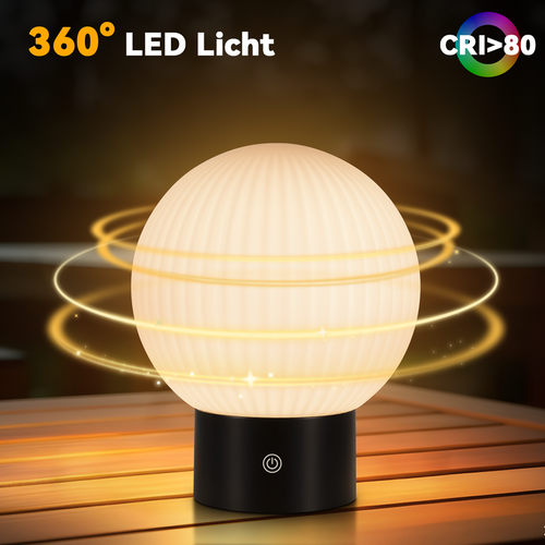 Lampe De Table Sans Fil Rechargeable – Lampe LED Tactile USB, Dimmable 3000k–6500k, Ip44