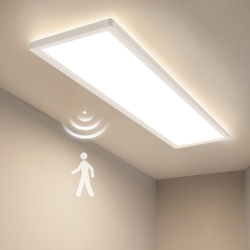 Plafond LED 24w 4000k Détecteur 100x25cm Pour Couloir/balkon