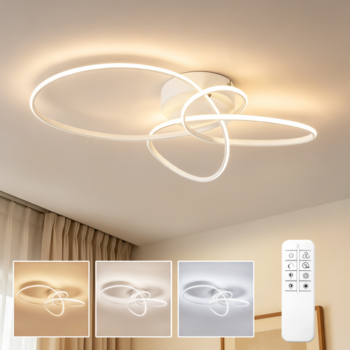 Plafonnier LED Métal 30w 40cm Dimmable Télécommande
