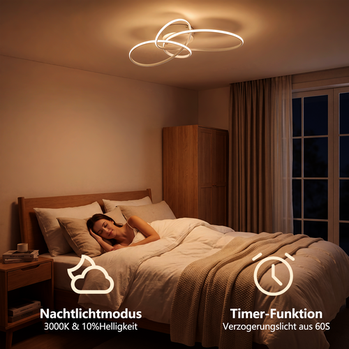 Plafonnier LED Métal 30w 40cm Dimmable Télécommande