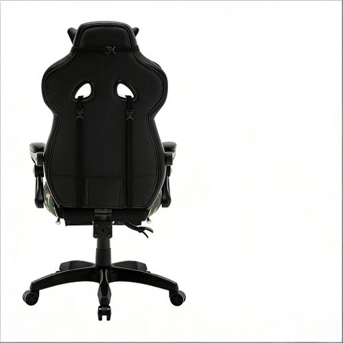 Fauteuil De Bureau Gaming - Pu / Métal - Noir/vert Multicolore - 56x46x121-128 Cm