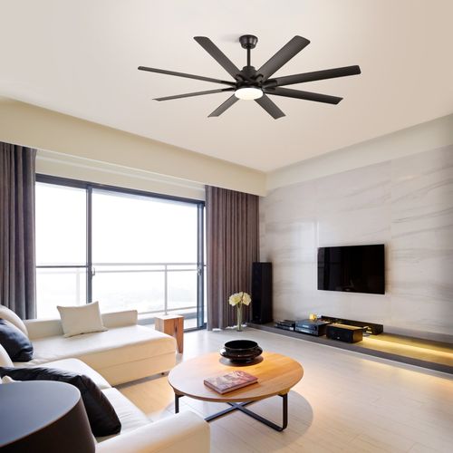 Ventilateur De Plafond Intelligent - Abs - Noir - 168x168x35.56cm