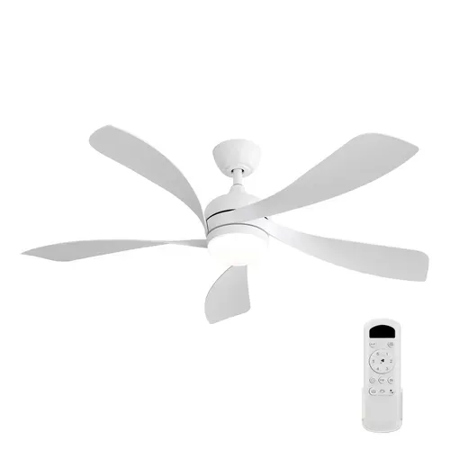 Ventilateur De Plafond - Pales En Abs - Blanc - 132,08x132,08x26,8cm