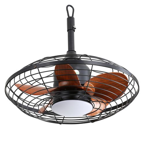 Ventilateur De Plafond - Abs - Noir - 50,8 X 50,8 X 47,5 Cm