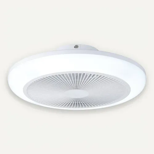 Plafonnier ventilateur SAYULITA Blanc vue 3/4