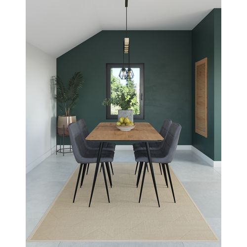 Suspension 4 Lumières TOWNSHEND5  Noir et marron