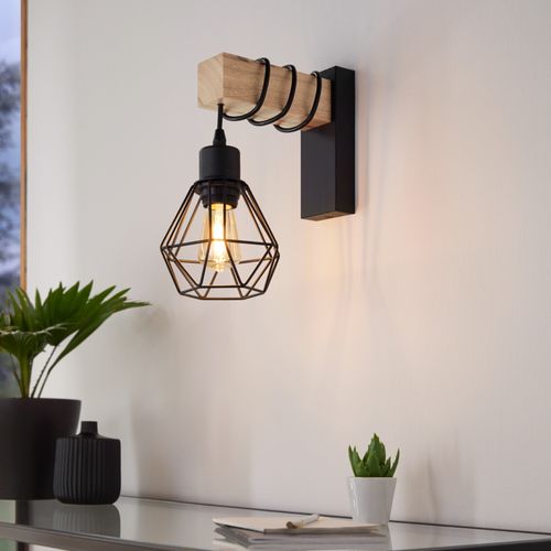 Applique H. 27,5 cm TOWNSHEND5 Noire et marron