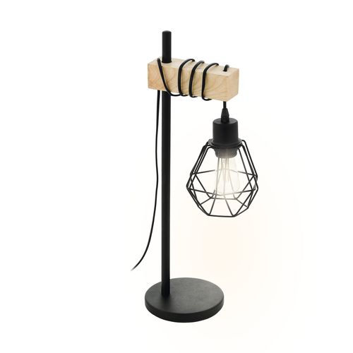 Lampe à poser H. 50 cm TOWNSHEND5 Noire et marron