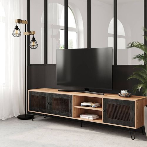 Lampadaire 2 Lumières TOWNSHEND5 Noir & marron