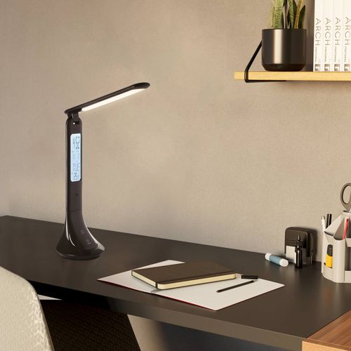 Lampe de bureau LED H. 26 cm COLUCCIA Noire vue d'ambiance 1