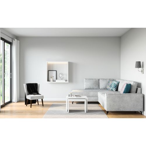 Lampe applique PAUSIA Blanc patine, nickel, gris