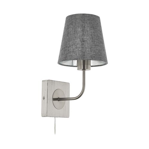 Lampe applique PAUSIA Blanc patine, nickel, gris