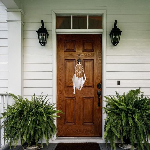 Blanc Petit Attrapeur De Rêves,capteur Rêves Avec Plumes Fait Main,dreamcatcher Décoration Murale