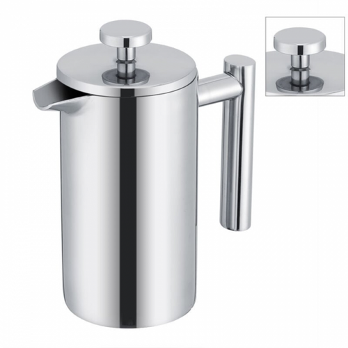 350 Ml Cafetiere à Double Paroi En Acier Inoxydable