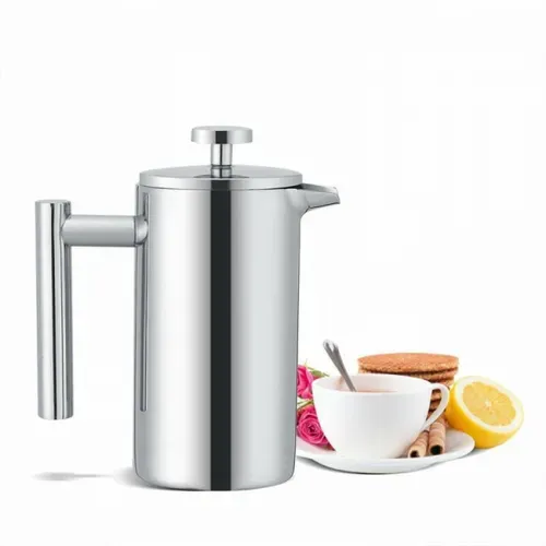 350 Ml Cafetiere à Double Paroi En Acier Inoxydable