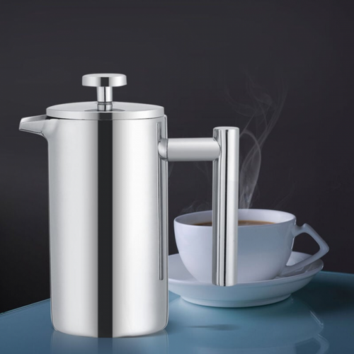 350 Ml Cafetiere à Double Paroi En Acier Inoxydable