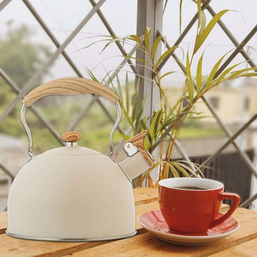 Bouilloire Sifflante, 2.5l Bouilloire Sifflante Induction Gaz Bouilloire En Acier Inoxydable