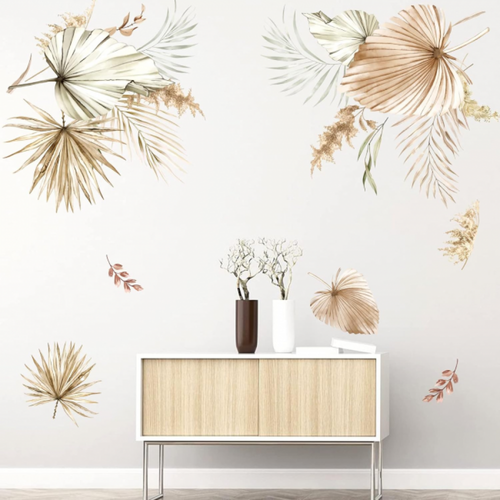 Stickers Muraux Feuille De Palmier Autocollant Mural Plante Tropical Décoration Murale Chambre