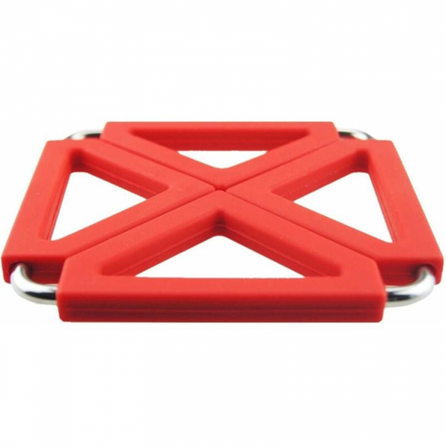 4 PCS Dessous De Plat Pliable Silicone En Croix - Antidérapant Et Isolant Thermique