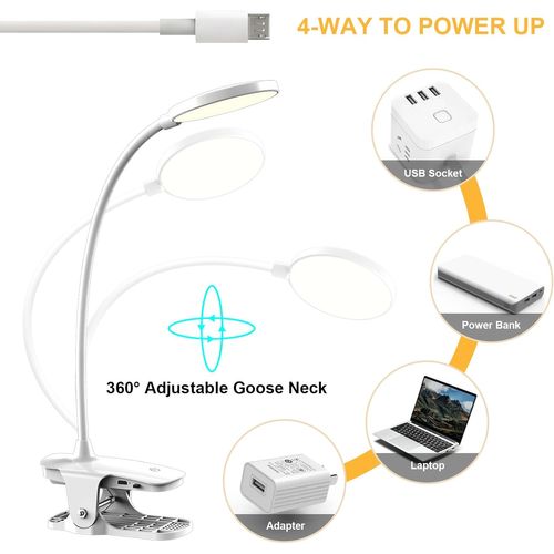 Lampe De Bureau LED Sans Fil Rechargeable, 3 Couleur Et 3 Intensité Réglables, Lampe De Chevet