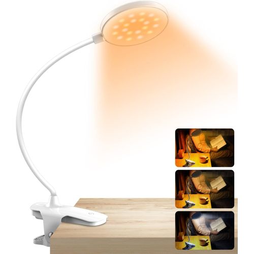Lampe De Bureau LED Sans Fil Rechargeable, 3 Couleur Et 3 Intensité Réglables, Lampe De Chevet
