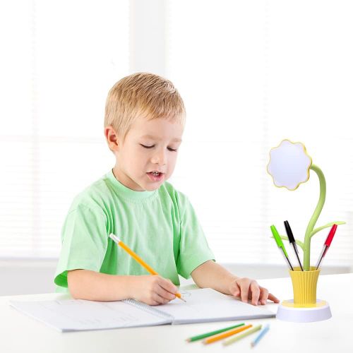 Lampe De Bureau Pour Enfants（jaune）,lampe De Bureau Rechargeable Créative LED Protection Des Yeux
