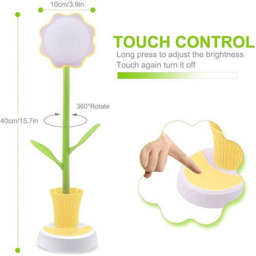 Lampe De Bureau Pour Enfants（jaune）,lampe De Bureau Rechargeable Créative LED Protection Des Yeux