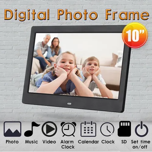 Cadre Photo Numérique 7" (blanc), Album Photo Électronique, Lecteur Vidéo USB, Cadre Photo