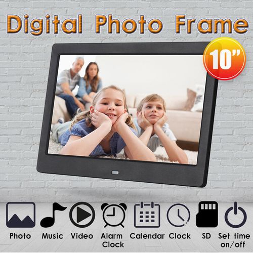 Cadre Photo Numérique 7" (noir), Album Photo Électronique, Lecteur Vidéo USB, Cadre Photo
