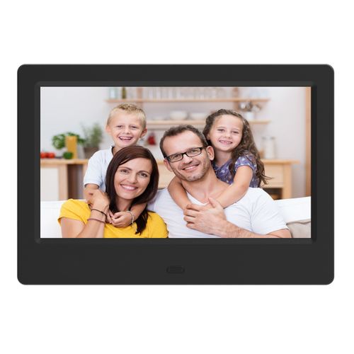 Cadre Photo Numérique 7" (noir), Album Photo Électronique, Lecteur Vidéo USB, Cadre Photo