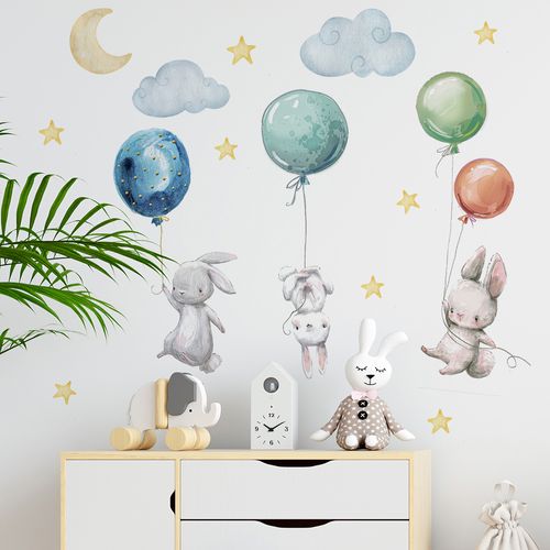 Set De 3 Posters Bébé - Arc-en-ciel & Nuages - Déco Murale Bohème Sans Cadre 40x50 Cm