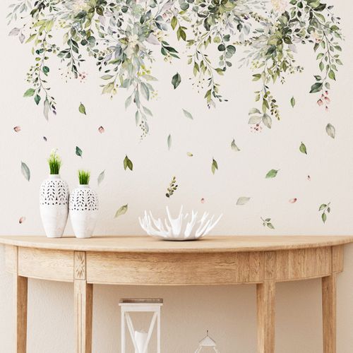 Ahlsen 3D Plantes Sticker Mural,Autocollant Muraux 3D Plante,Stickers