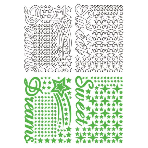 Autocollants Muraux Phosphorescents Pour Chambre à Coucher 223 Feuilles, Autocollants Lumineux