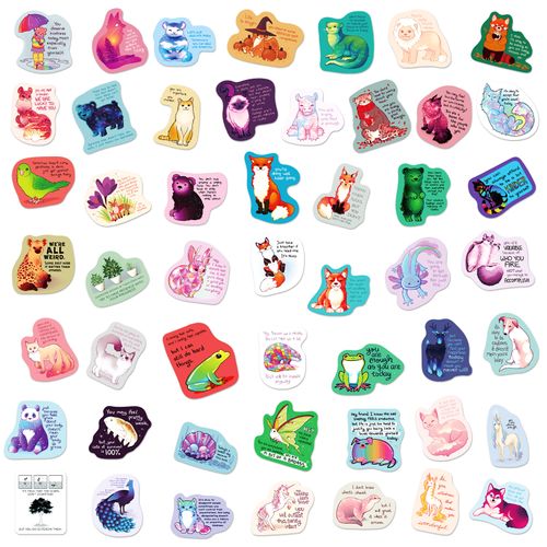 6 Feuilles D'Autocollants Animaux Pailletés Holographiques - 120+ Stickers - Pour Skate, Casque, Bouteille, Cartable - Enfants à Partir De 3 Ans - 13