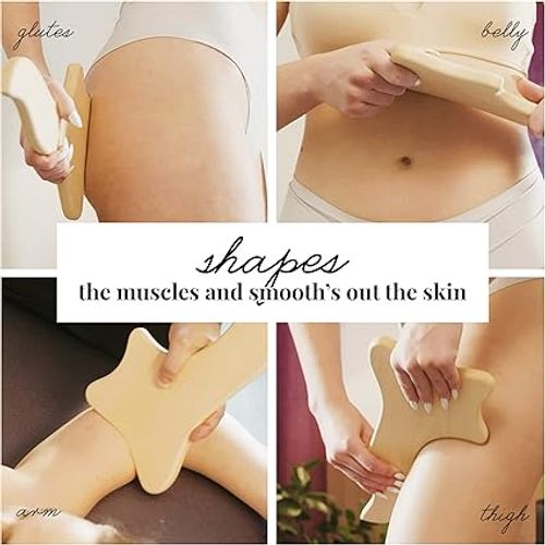 Accessories Anti Cellulite Masseur Massage Appareil Bois 33 X 16 Cm