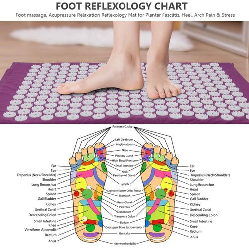 Set D'acupression (bleu), Tapis D'acupuncture Et Oreiller, Tapis De Massage Pour La Maison