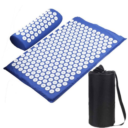 Set D'acupression (bleu), Tapis D'acupuncture Et Oreiller, Tapis De Massage Pour La Maison