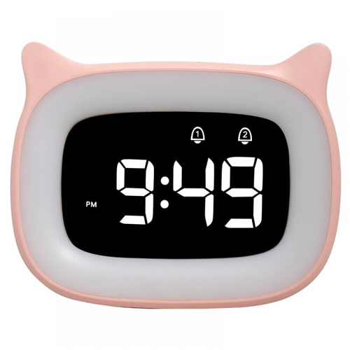 Réveil Educatif, LED Veilleuses Pendules Horloges De Chambre D'enfant Kid Sleep Jour/nuit Lumine
