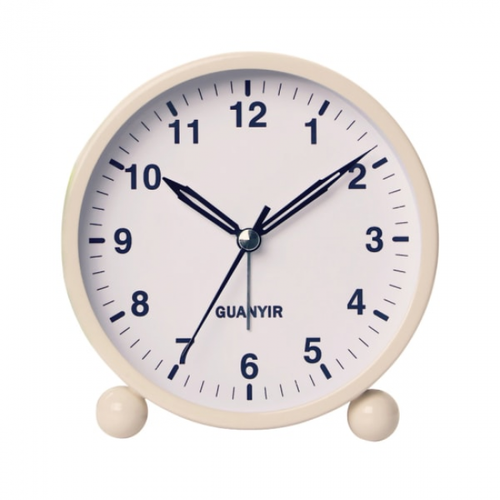 Seiko Réveil en Plastique argenté QHE165S avec trotteuse silencieuse