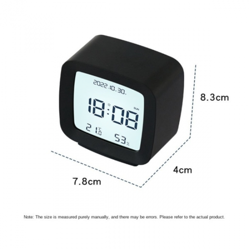 Réveil Numérique Noir Horloge Électronique Noir