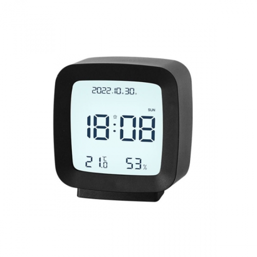 Réveil Numérique Noir Horloge Électronique Noir