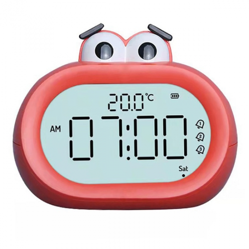 Réveil Pour Enfants, Horloge Électronique LED Intelligente à Piles, Dessin Animé Mignon