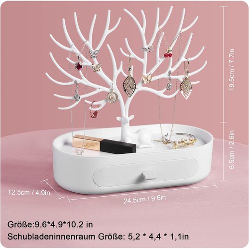 Arbre Présentoir à Bijoux - Blanc