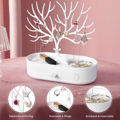 Arbre Présentoir à Bijoux - Blanc