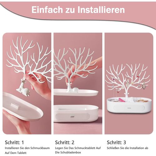 Arbre Présentoir à Bijoux - Blanc
