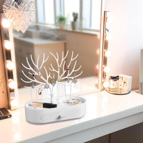 Arbre Présentoir à Bijoux - Blanc