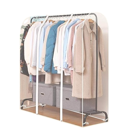 Housse Anti-poussière Pour Étendoir à Linge 180 X 150 X 50 Cm En Plastique Transparent