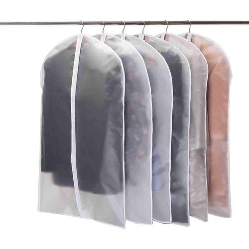 Lot De 6 Housses De Vêtements Anti-mites Avec Fermeture Éclair Pour Rangement De Garde-robe