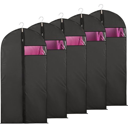 5pcs Housses Vetement Fenêtre Transparente Visible Housse Veste Costume Anti Poussière Etanche